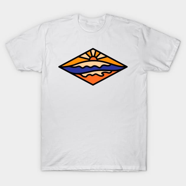 Waves Ocean T-Shirt by polkamdesign